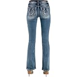 Miss Me Women's Pieced Denim Horseshoe 