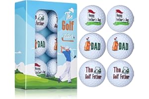 Sonwyoung Happy Father's Day Golf Ball Gift, 6 Pack Funny Gift Golf Ball for Men Dad Golfers Birthdays Retirement Grandpa Golfing Lovers from Daughter Son Wife