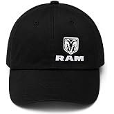 RAM Trucks Brushed Cotton Twill Fabric Unstructured Hat for Men Black