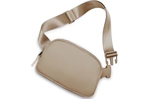 Amazerbst Belt Bag, Fanny Pack, Everywhere Belt Bag,40 Inch Adjustable Strap,Belt Bag for Women and Men,Waterproof (BROWN)