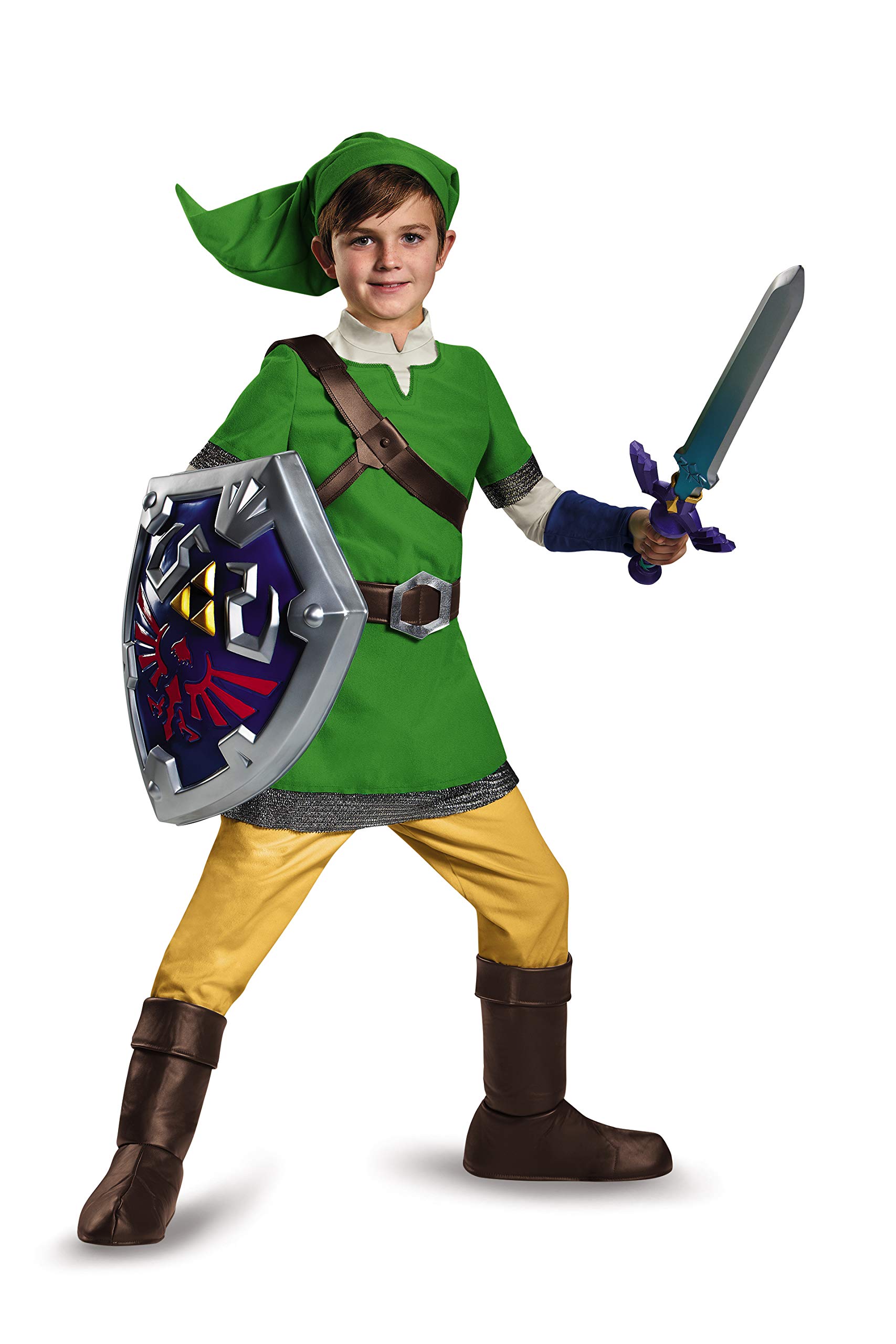 The Legend of Zelnda Link Deluxe Costume, Officially Licensed The Legend of Zelda Costume for Kids