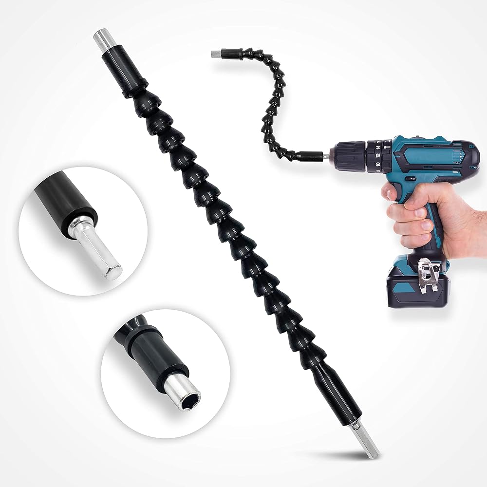 CZ Store 11.61" Drill Bit Extension Flexible Magnetic Hex Chuck Screwdriver