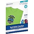 PrintWorks Printable Iron on Heat Transfer Paper for Dark Fabrics & T-Shirts, 8.5” x 11”, 40 Sheets, Easily DIY, Made in The USA
