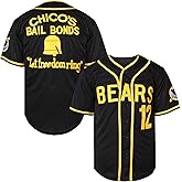 TKJPYWYH Bad News Bears Movie Baseball Jersey for Men,12 Tanner Boyle 3 Kelly Leak 1976 Chico's Bail Bonds Sports Shirt S-3XL