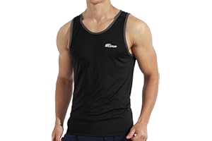 EZRUN Men's Quick Dry Sport Tank Top for Bodybuilding Gym Athletic Jogging Running,Fitness Training Workout Sleeveless Shirts