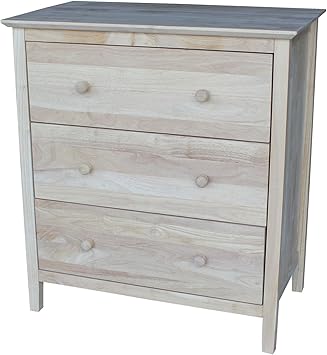 Amazon Com International Concepts Chest With 3 Drawers