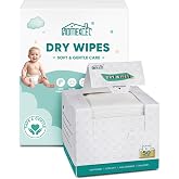 HOMEXCEL Baby Dry Wipes 50 Count, All-Purpose Wipes for Use Dry or Wet Use | Soft Multi-Purpose Wipes, Gently Cleans Head to Toe for Baby