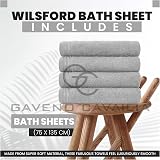 GC GAVENO CAVAILIA Large Towels Bath Sheet 4 Pack 75x135 cm 450 GSM view 3