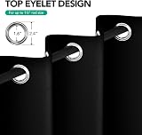 Deconovo Eyelet Blackout Curtains 42x95 Inch 2 Panels Energy Saving view 6