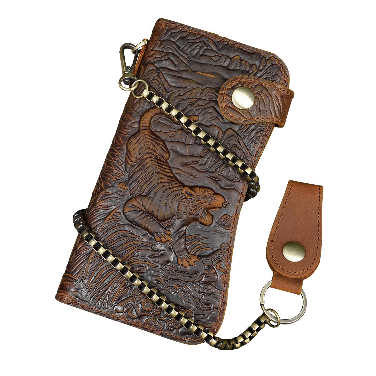 mens bifold wallet with chain