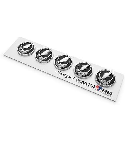Grateful Dead The Grateful Car Badge Emblem - Chrome Plated ABS Plastic Decal For Cars, Laptops & More Grateful Dead Stickers