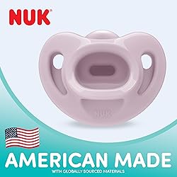 NUK 100% Silicone Comfy Orthodontic Pacifiers, 0-6