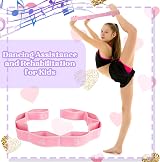 Zuimei Stretching Bands 2Pcs Yoga Straps 8 Loops Pink Purple Gymnastics view 5