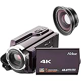Camcorders, Ablue 4K Ultra-HD Portable 30FPS Wifi Digital Video Camera, IR Night Vision Camcorder with Wide Angle Lens and Macro Lens