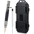 Crtiin Bolt Action Pen Bullet Pen with Gift Box Tactical Ballpoint Solid for Gun Lover with Black Ink Refills for Dad Husband Boyfriend Teacher Christmas Valentine Gift(Black Gray)