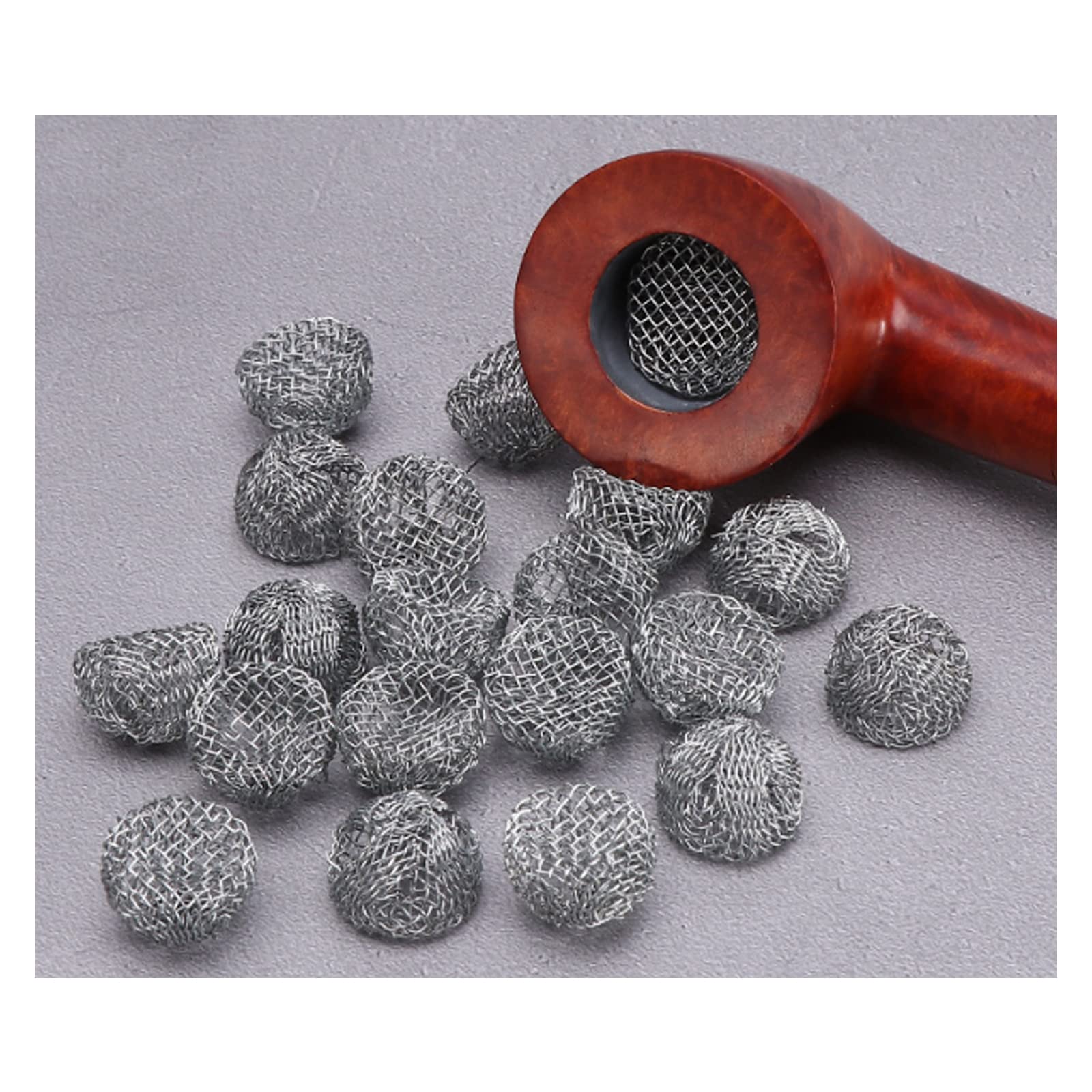 YYAOGAGNG 100 Pcs Stainless Steel Smoking Filter Ball Screens Pipe Metal Tobacco Screen Filters 19mm,Suitable for 20-21mm Smoking Pipe or Bowl