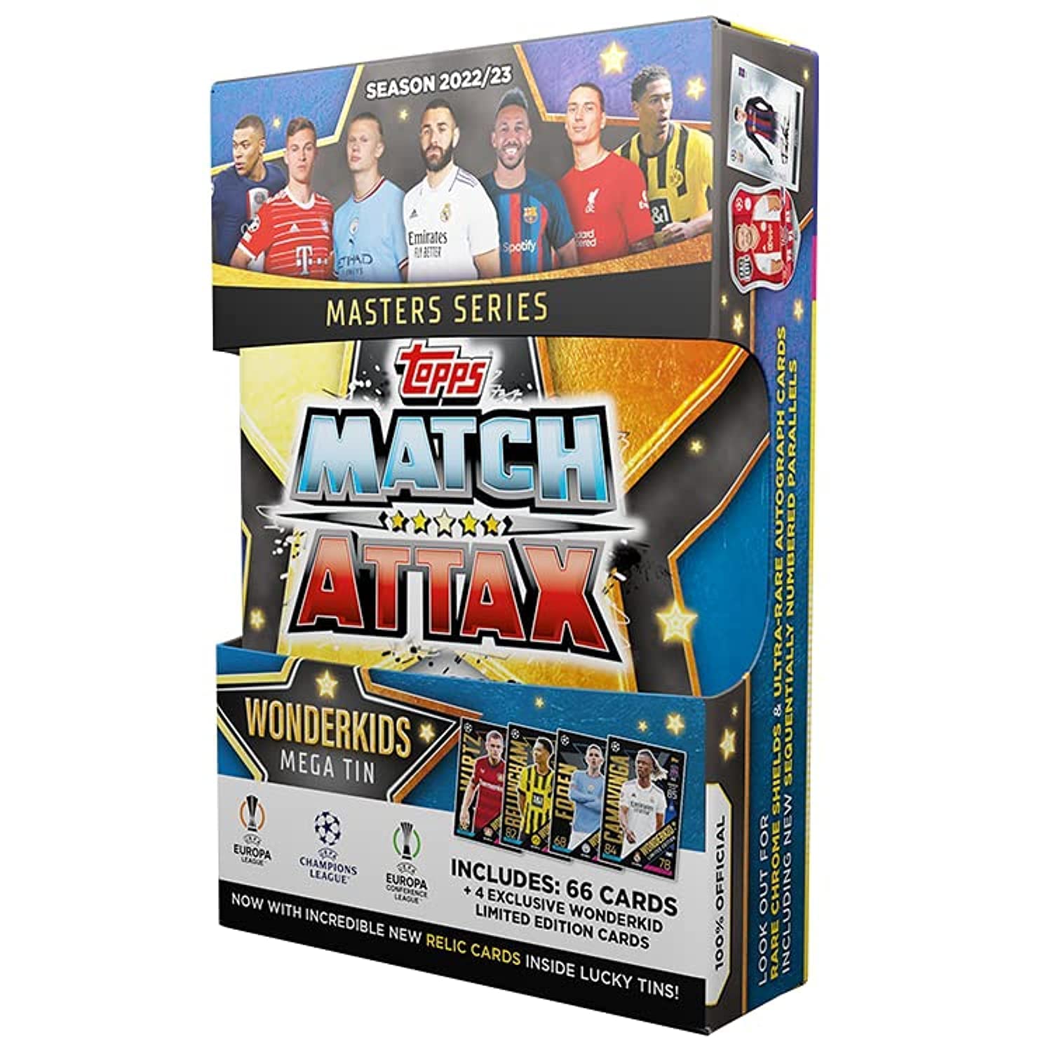 Topps Match Attax 22/23 - UEFA Champions League Football Cards - Mega Collector’s Tin, Wonderkids
