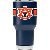 Gametime Sidekicks Auburn 30oz Navy Tumbler - Officially Licensed, 18/8 Stainless Steel, Double-walled, Vacuum-insulated, UV LED Printed Logos, Sweatless, Stays Hot/Cold - 360 Wrap