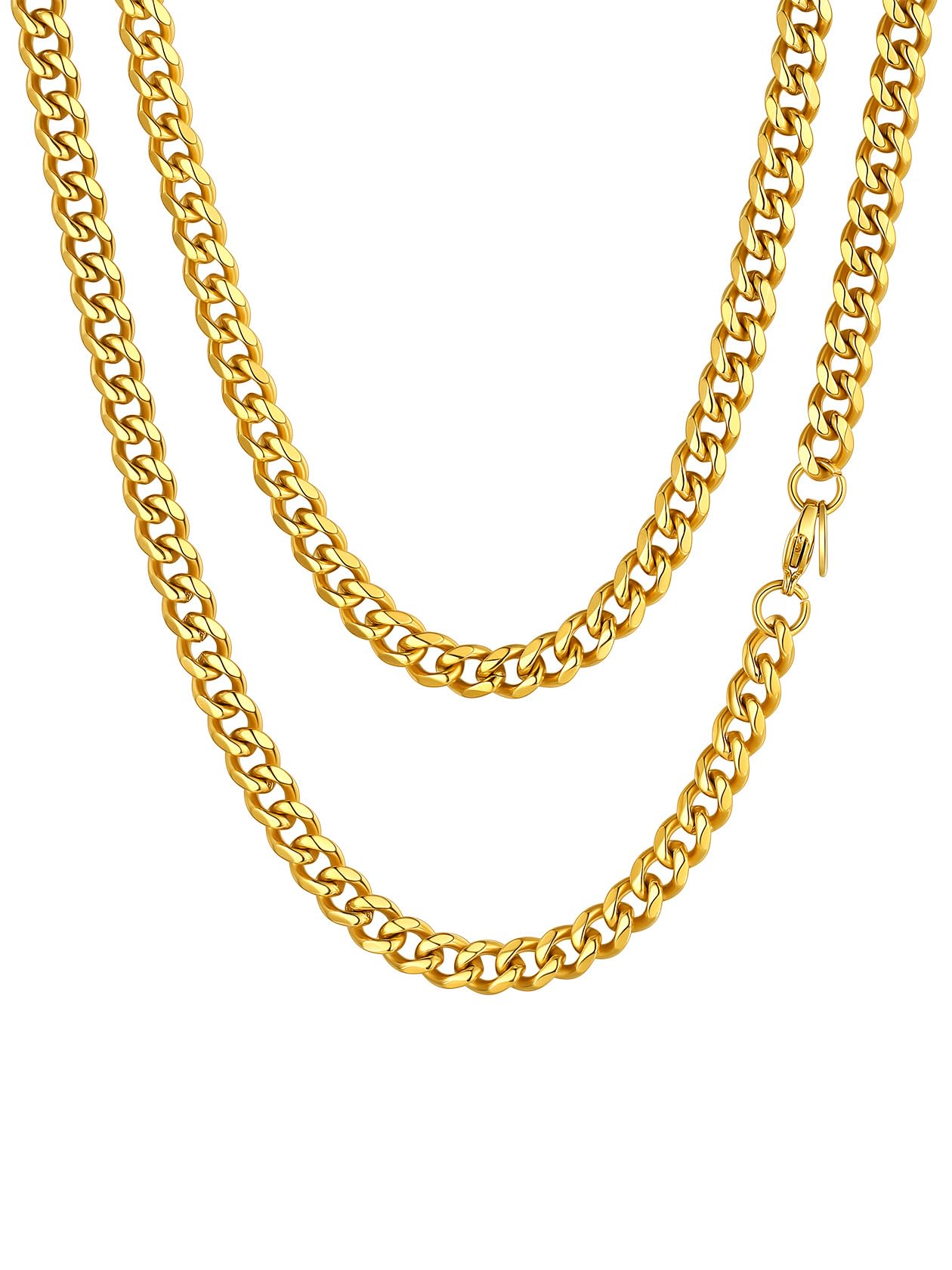 Gold Chains for Men Cuban Link Chain Men's Necklace Chain Stainless Steel Mens Chain