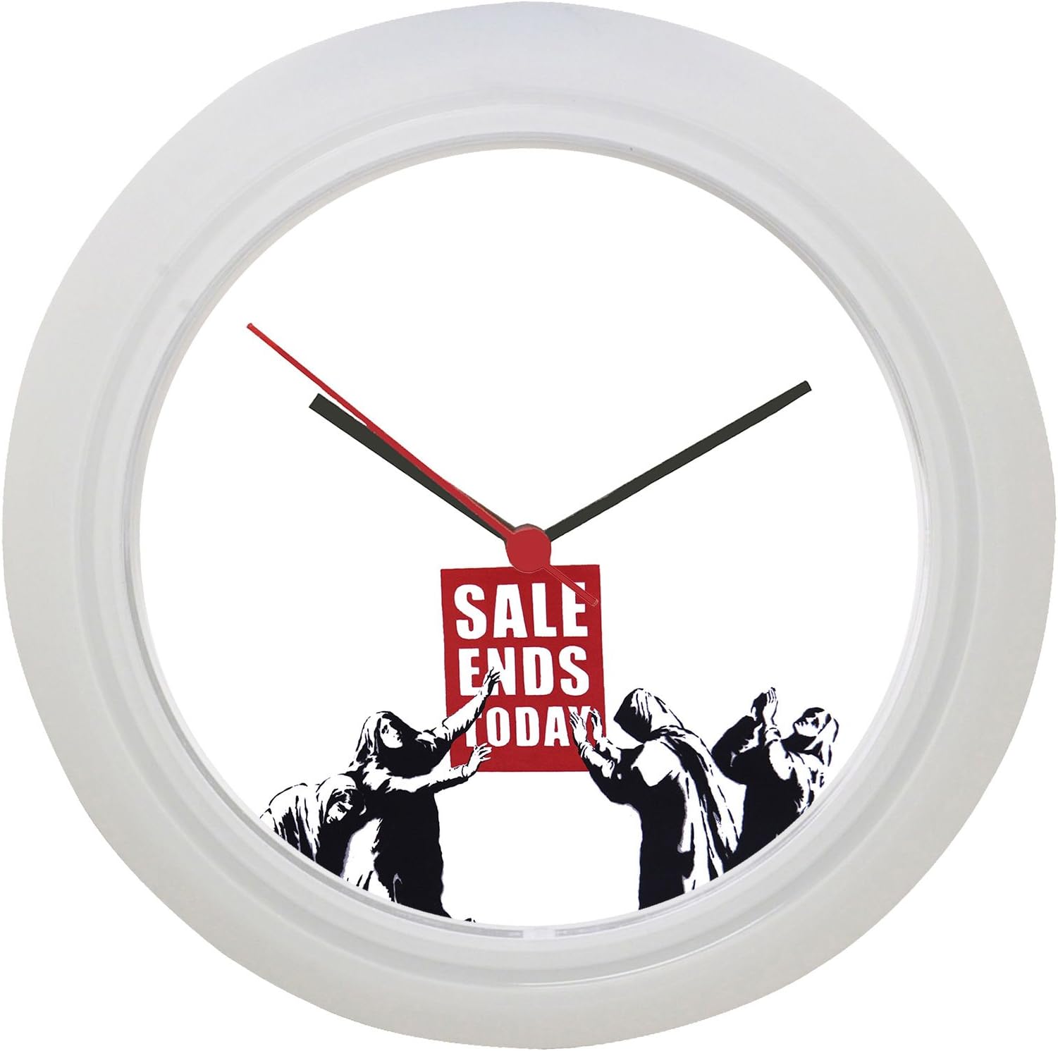 Sale Ends Today Banksy Inspired Wall Clock