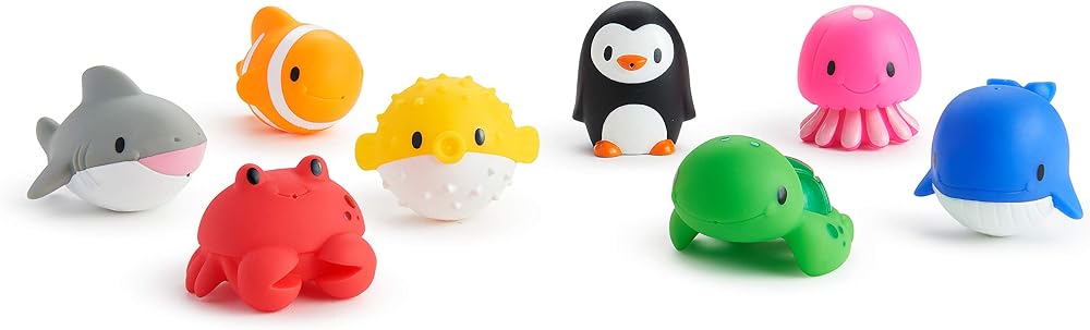 Munchkin Ocean Squirters Baby Bath Toys 8 Pack Sea Animals