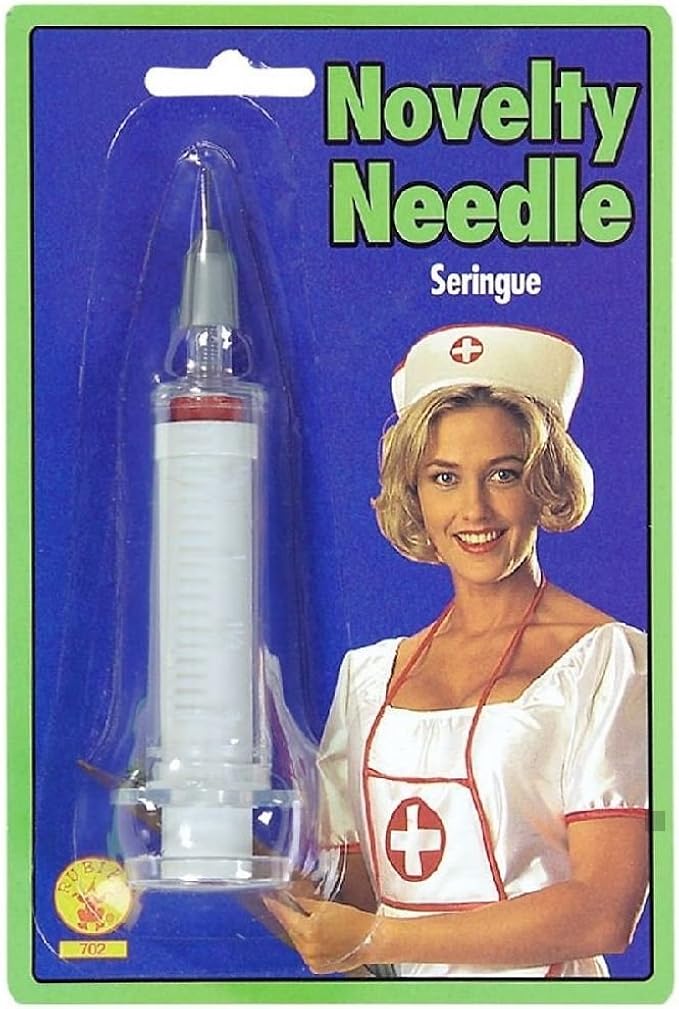 Fake Hypo Needle Costume Accessory Adult Nurse Doctor Hypodermic Shot