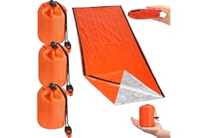 Emergency Sleeping Bag, 2026 New Emergency Survival Sleeping Bag with Whistle, 84"X36" Waterproof Thermal Bivy Sack for Campi