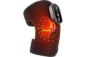 Heated Knee Massager, 5000mAh Rechargeable Heated Knee Warp With Vibration, 3 IN 1 Heated Knee Pad for Shoulder Elbow Knee, 3