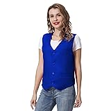 TopTie Unisex Button Vest Work Wear Uniform