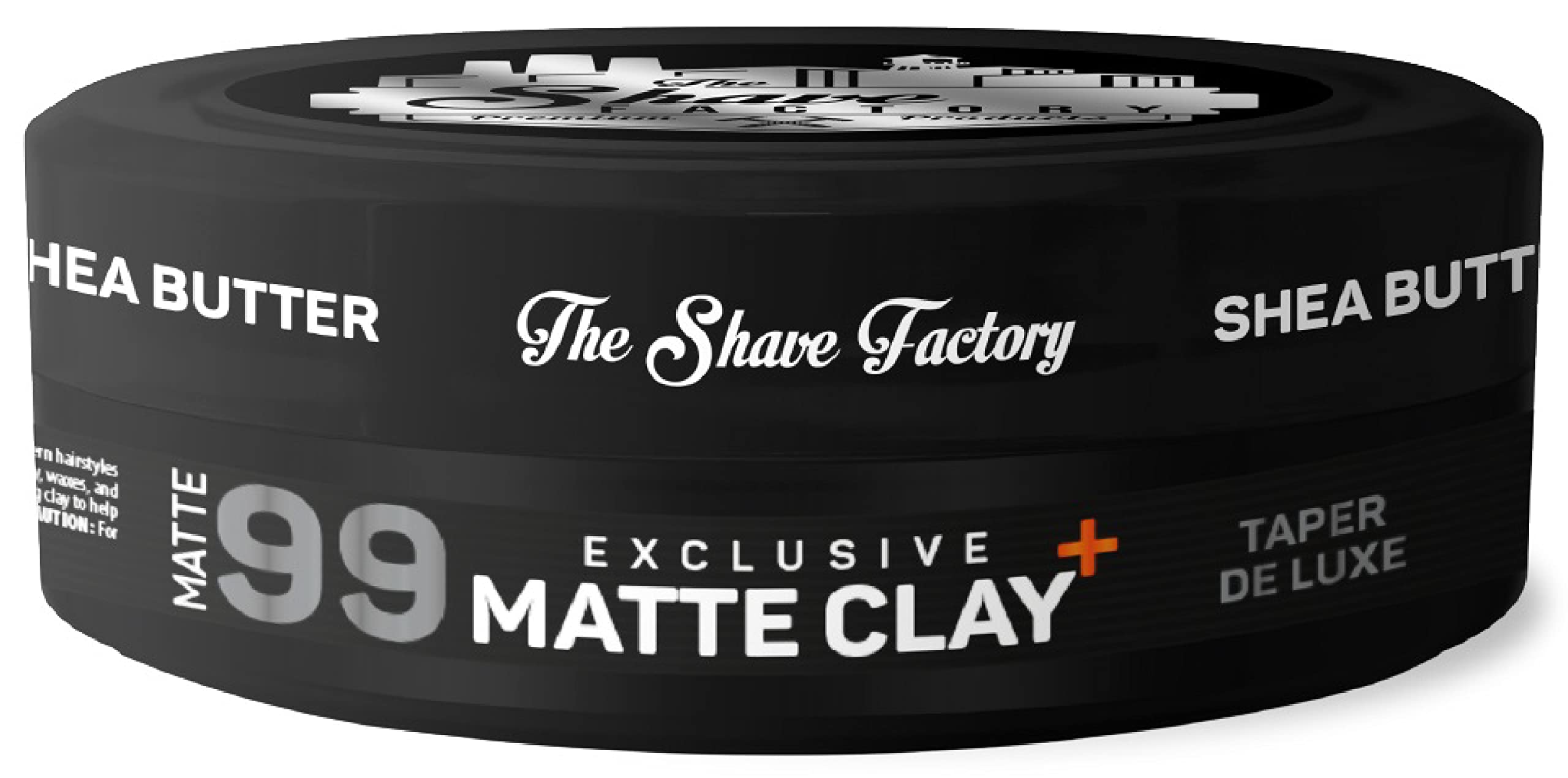 The Shave Factory Exclusive Matte Clay 150ml 99 Taper De Luxe with Shea Butter Extra Hold