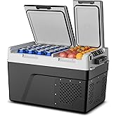 Feelfunn 12 Volt Refrigerator Car Fridge - 40QT(38L) Dual Zone Electric Cooler, Car Refrigerator -4℉~68℉, Portable Refrigerat