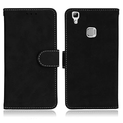 Hozor Doogee X5 Max/X5 Max Pro Vintage Gebürstetem Ledertasche, Hochwertiges PU Leather-Material, Magnetverschluss, mit [Kart