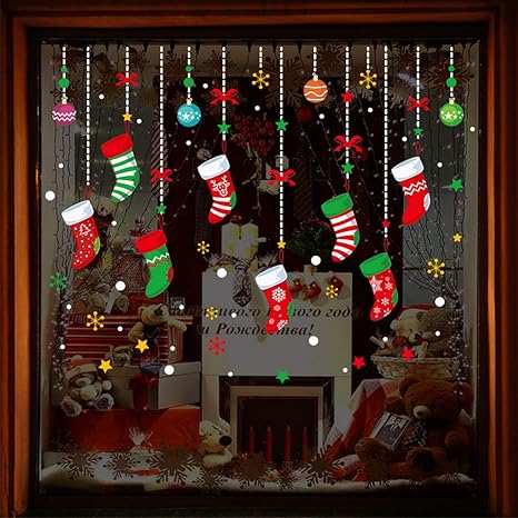 Amazon Co Jp クリスマス 飾り 剥がせる シール ウォールステッカー クリスマス サンタ 部屋 店舗装飾 壁紙 雪だるま トナカイ ウォールステッカー ー ホーム キッチン