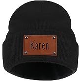 Custom Baby Beanie Hat Newborn Beanies Baby Boy Girl Leather Patch Winter Beanies for Infant Kids Toddler Adults