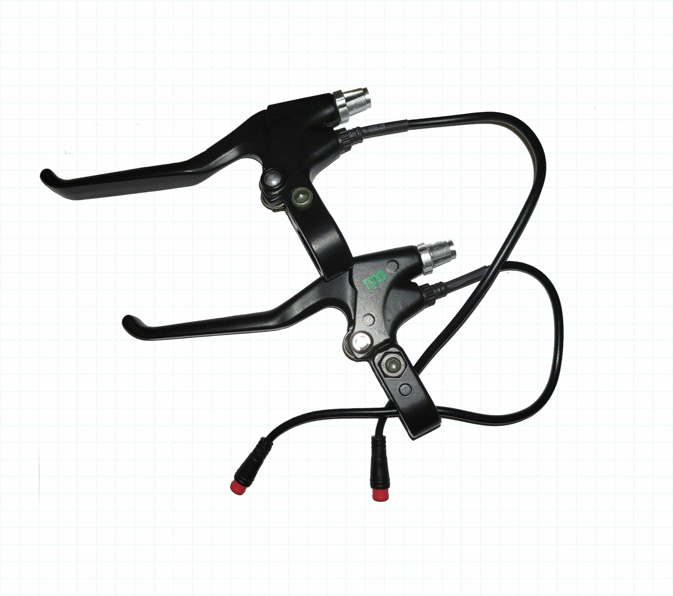 FAMEX RIDE E-Bike Mechanical Brake Sensors Lever 2 Pins, Bike Brakes Lever, One Pair Electric Bike Brake Levers 32cm Wire Waterproof Interface Brake Handles