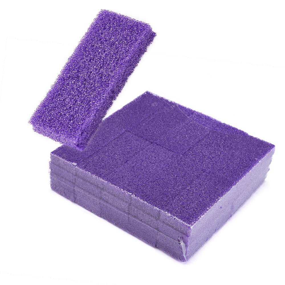 Disposable Pedicure Scrubber Callus Remover Pumice Stone for Foot Care Purple Coarse, 40 PCS: Beauty