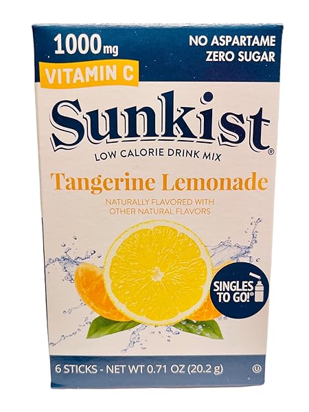 SUNKIST DRINK MIX SINGLES- TANGERINE LEMONADE