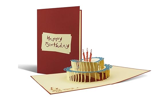 Geburtstagskarte edel und elegant I Glückwunschkarte I Karte zum Geburtstag I Geburtstagstorte mit Kerzen I Pop Up Karte 30 4