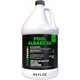 AquaDoc Liquid Algaecide for Swimming Pools 64 oz - Up to 5,000 Gallons | Non-Foaming, Copper-Free Formula for Pool Algae Control with Built-In Clarifier - Made in USA
