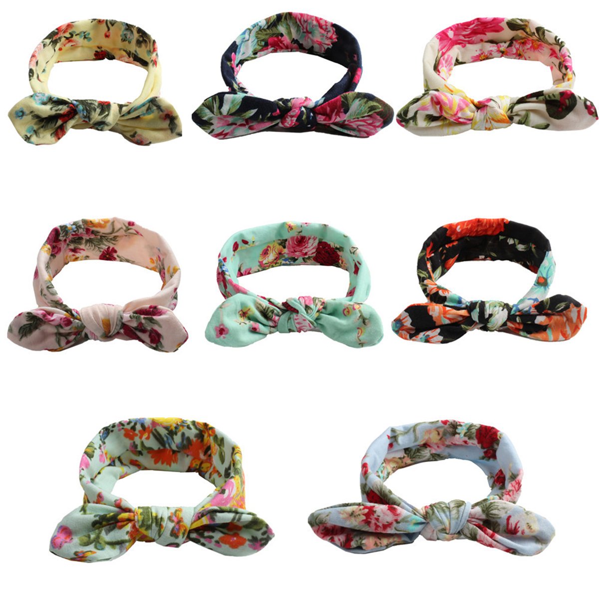 Calliar Baby Headbands Head-Scarf Hairbands for Newborn,Toddler and Childrens,8 Pack-Color 2