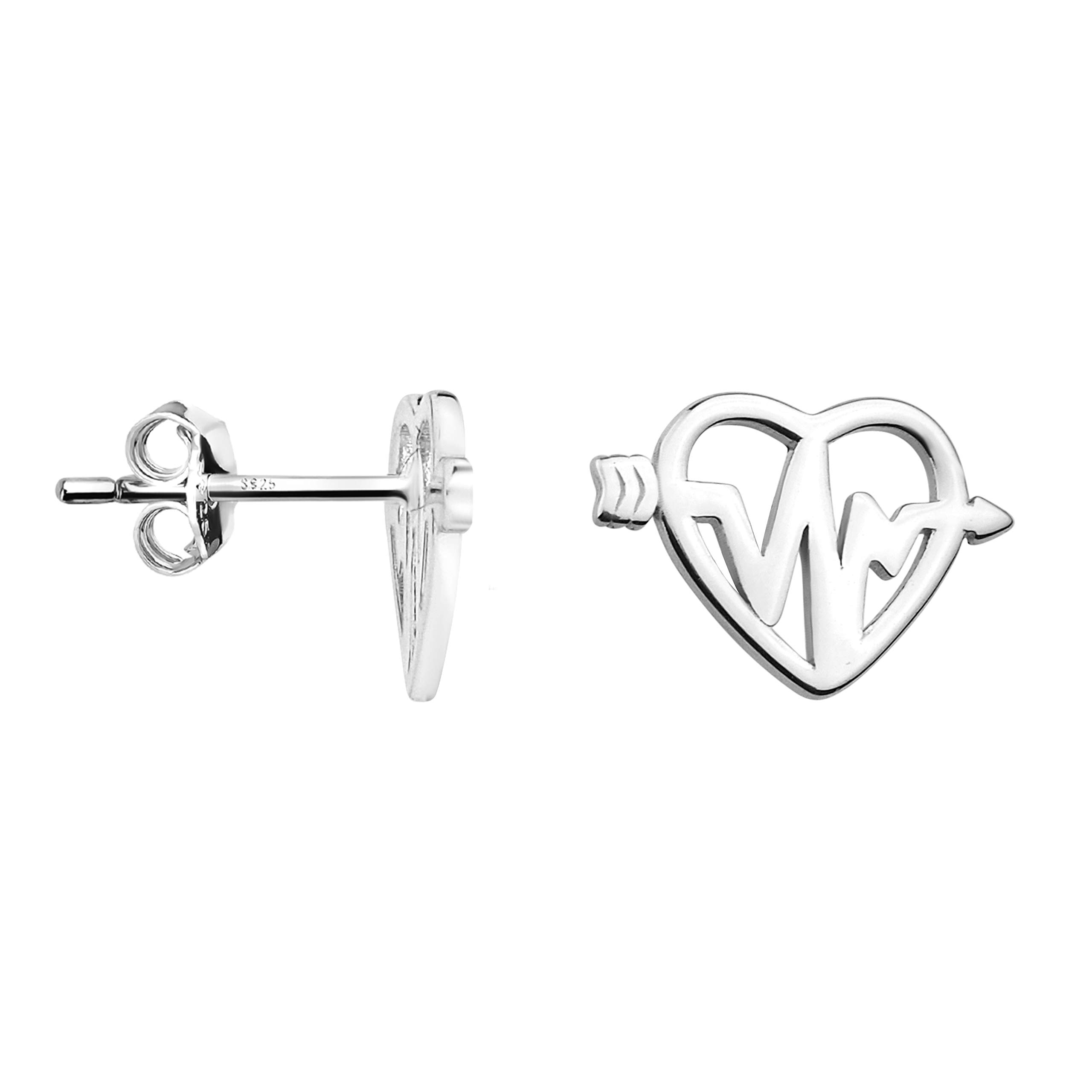 SOFIA MILANI - Women's Earrings 925 Silver - Heart Stud Earring - 20895