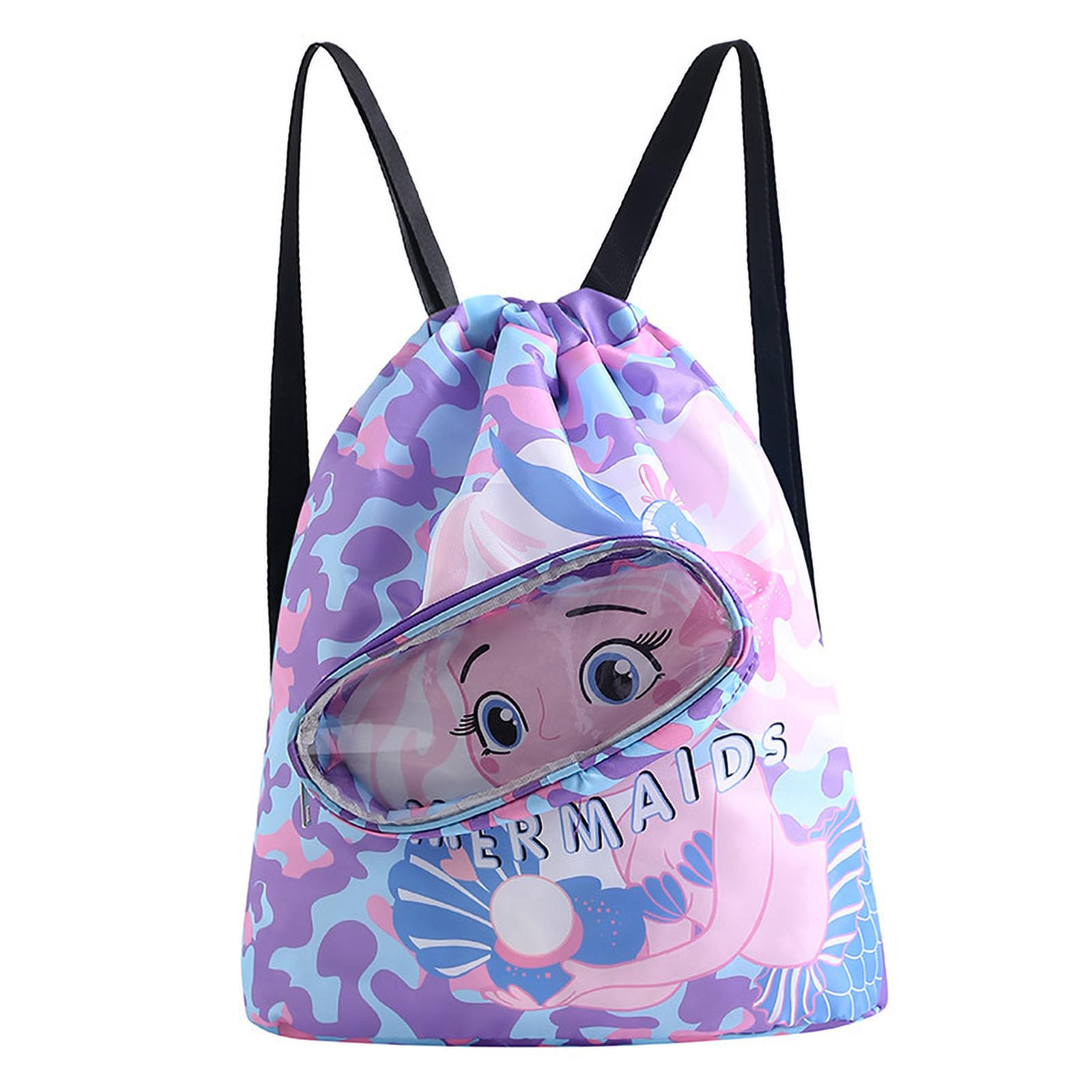 YUNCHONGuk Swimming Bags for Kids,Dry Wet Separation Swim Bag Kids,Drawstring Bags for Children,Sports Gym PE Bag,Waterproof Swimming Beach Backpack for Beach Pool School Gym Sports Travel