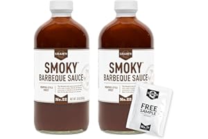 Lillie's Q - Smoky Barbeque Sauce, Gourmet BBQ Sauce, Sweet Brown Sugar BBQ Sauce, Mild Smoky Flavor, Premium Ingredients, Made with Gluten-Free Ingredients (20 oz, 2-Pack)