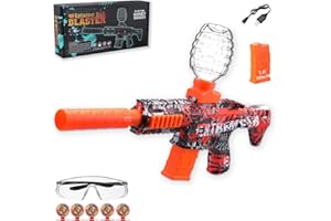Carrtan Splatter Blaster, Electric Auto Splatter Ball Toy, 10 Rs Per Seconds,50000+, 7.4V 500 mAh Rechargeable Batteries, Outdoor Activities Team Game Toy for Age 12+ Year Up