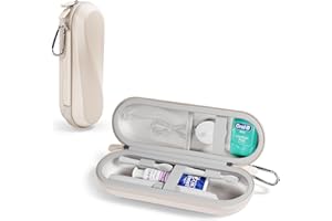 ProCase Electric Toothbrush Travel Case for Oral-B Pro/iO/Smart & Philips Sonicare, Universal Water-Resistant Hard Protective