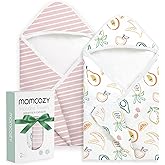 Momcozy Baby Towel with Hooded - Ultra Soft & Absorbent Large Bath Towel Set for Comfort & Gentle on Baby's Skin - Shower Gift & Bath Essential & Baby Registry Search for Newborn,Infant,Toddler,Kids