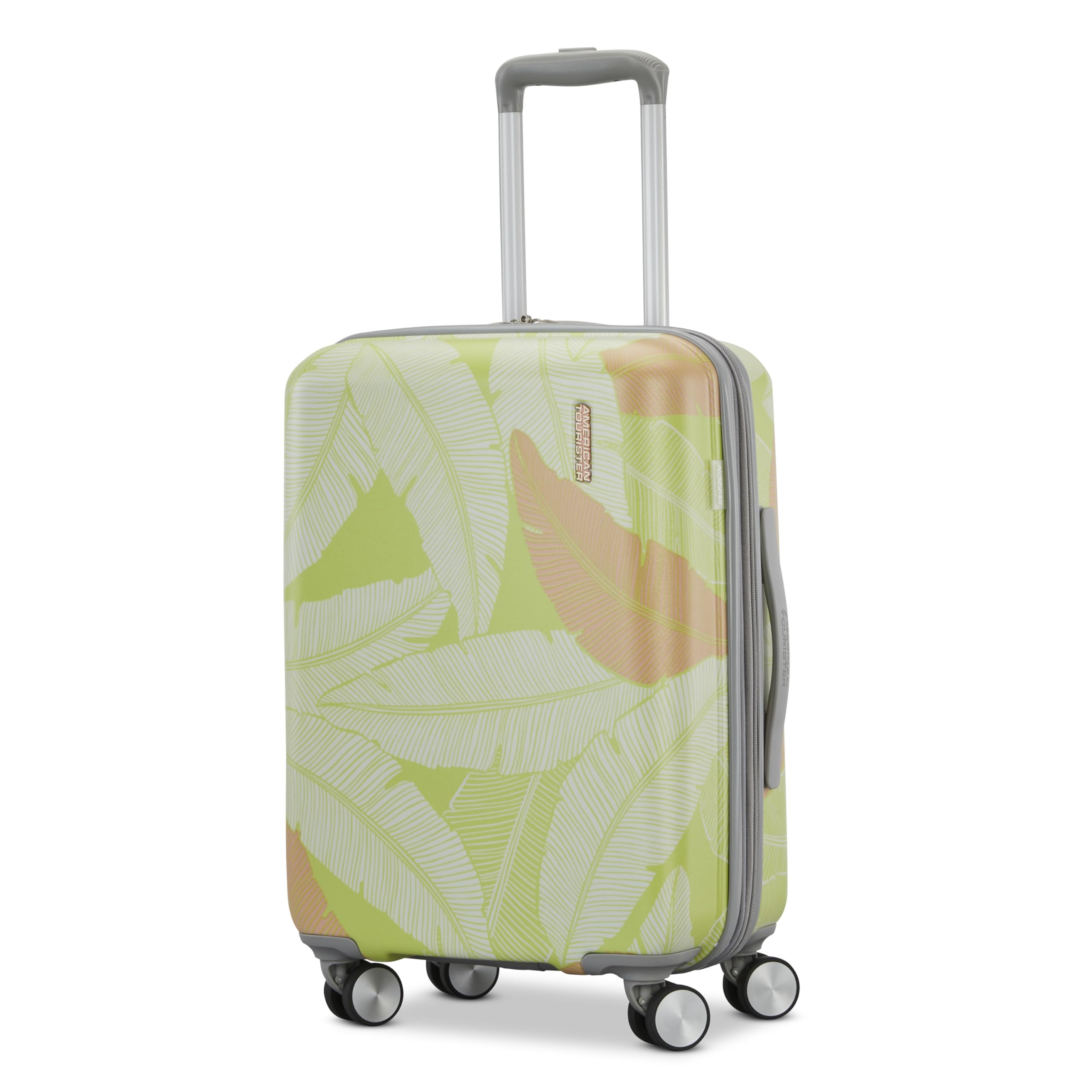 American Tourister Moonlight Hardside Expandable Luggage with Spinner Wheels, Palm, Carry-On 20-Inch