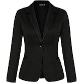 MINTLIMIT Women Long Sleeve Button Blazers Work Casual Office Notch Lapel Business Open Front Blazer Jacket with Pockets