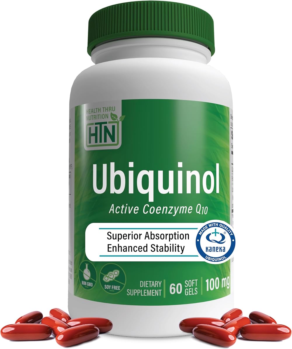 Health Thru Nutrition Ubiquinol 100mg 60 Softgels Soy-Free Non-GMO