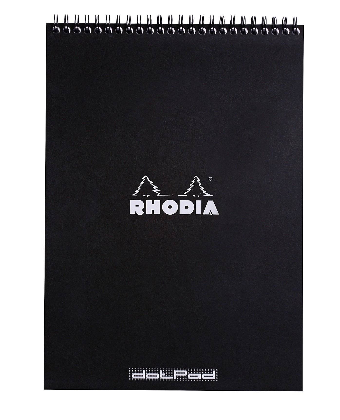 RHODIA 185039C - Spiral Notebook (Full Bound) Black - A4 - Dotted Dot - 80 Detachable Sheets - 80G Clairefontaine Paper - Soft and Resistant Coated Card Cover - Classic
